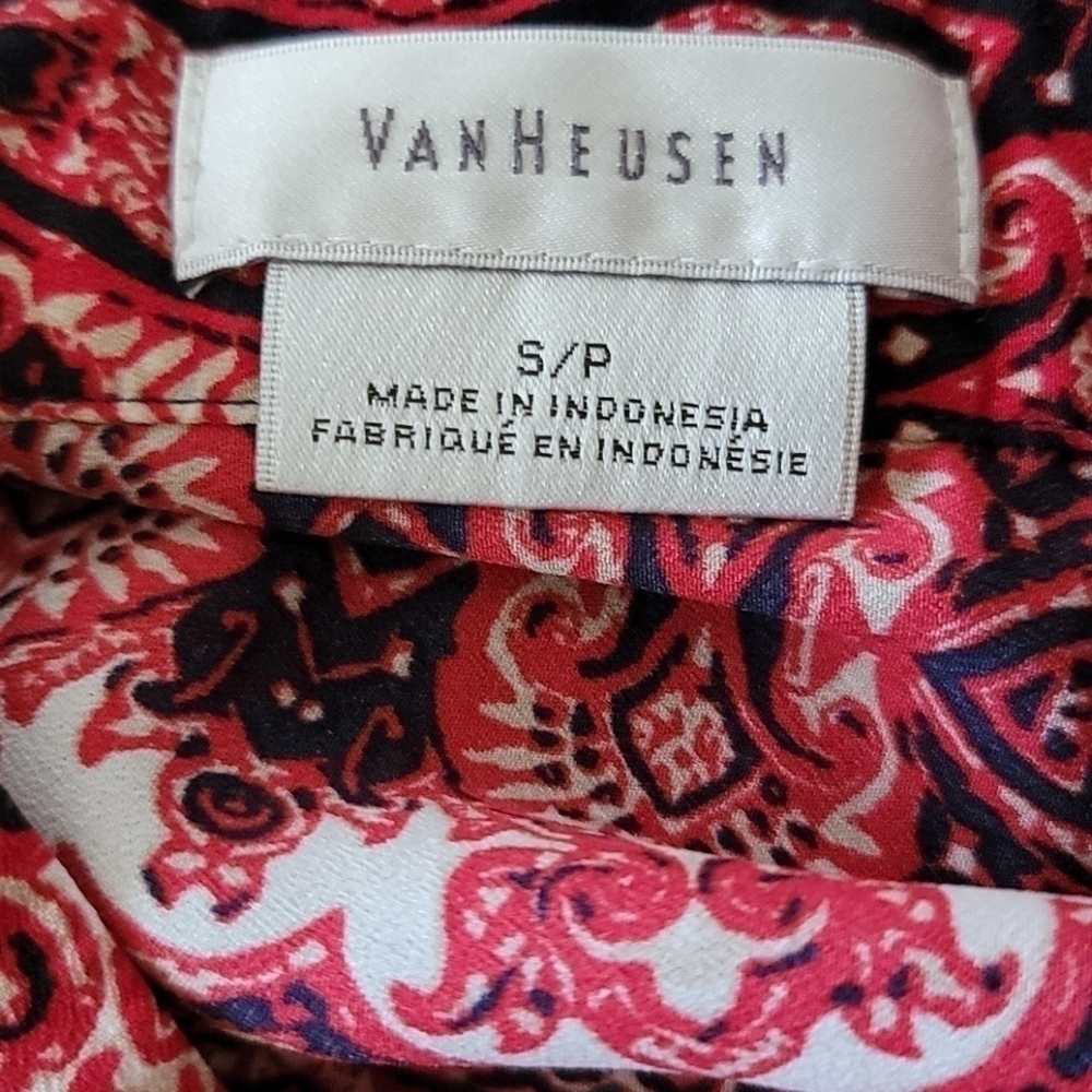 Van Heusen Mixed Print Sleeveless Blouse Size Small - Picture 4 of 6